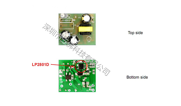 12V-300MA開關(guān)電源方案LP2801D芯茂微